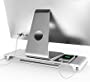 Aluminum Desk Monitor Stand Riser with 4 USB Hub