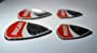 Ducati Stickers for helmet tank Carbon Fiber Decals