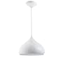 Globe Electric 64994 1 Light 12 inch Hanging Pendant Light Fixture, Glossy White Finish with White Cord
